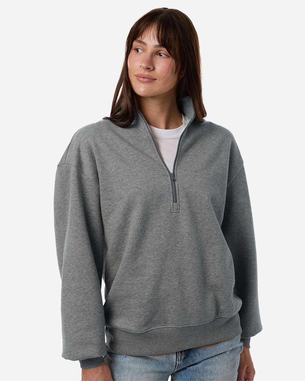 Columbia Women's Aldermore Half-Zip Pullover in Charcoal Heather - custom logo apparel by Buckeye Branding Co.