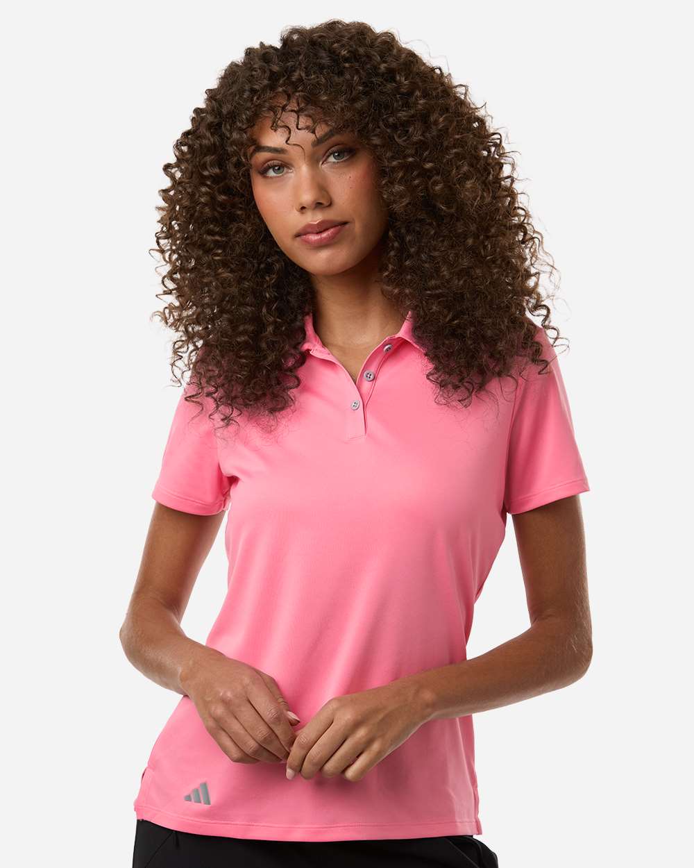 adidas Women's Performance Polo in Bliss Pink - custom logo apparel by Buckeye Branding Co.