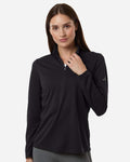 adidas Women's Lightweight Quarter-Zip Pullover in Black - custom logo apparel by Buckeye Branding Co.