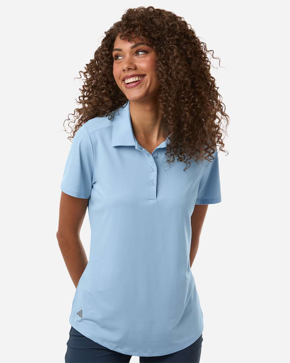 adidas Women's Ultimate365 Solid Polo in Clear Sky - custom logo apparel by Buckeye Branding Co.