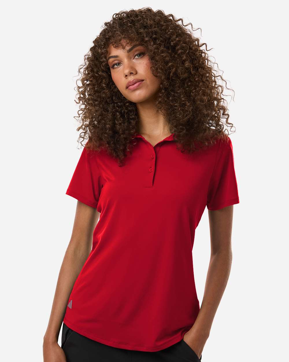 adidas Women's Ultimate365 Solid Polo in Power Red - custom logo apparel by Buckeye Branding Co.