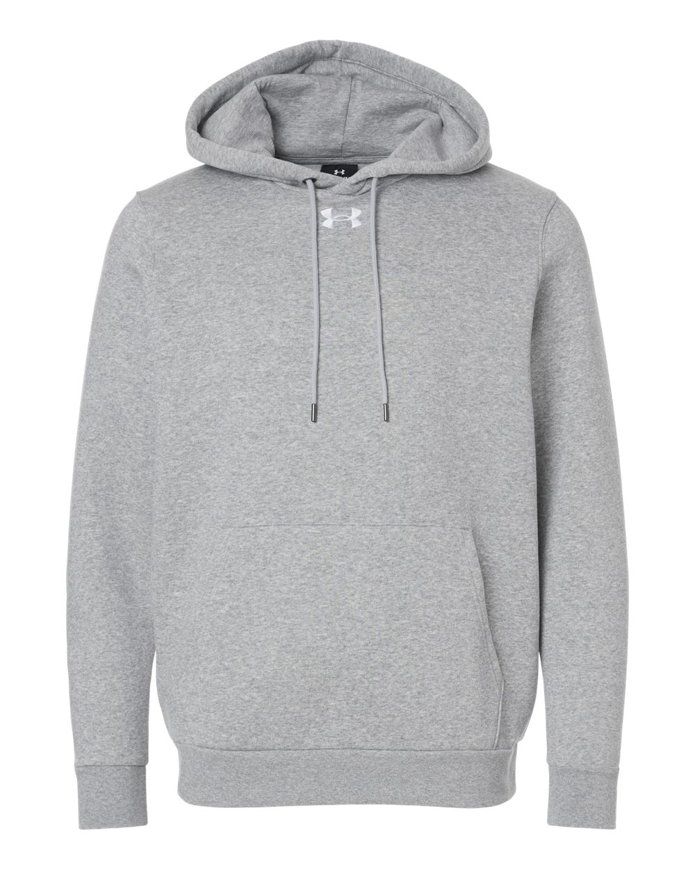 Under Armour Men's Team Icon Fleece Hooded Sweatshirt in Mod Grey Light Heather/ White - custom logo apparel by Buckeye Branding Co.