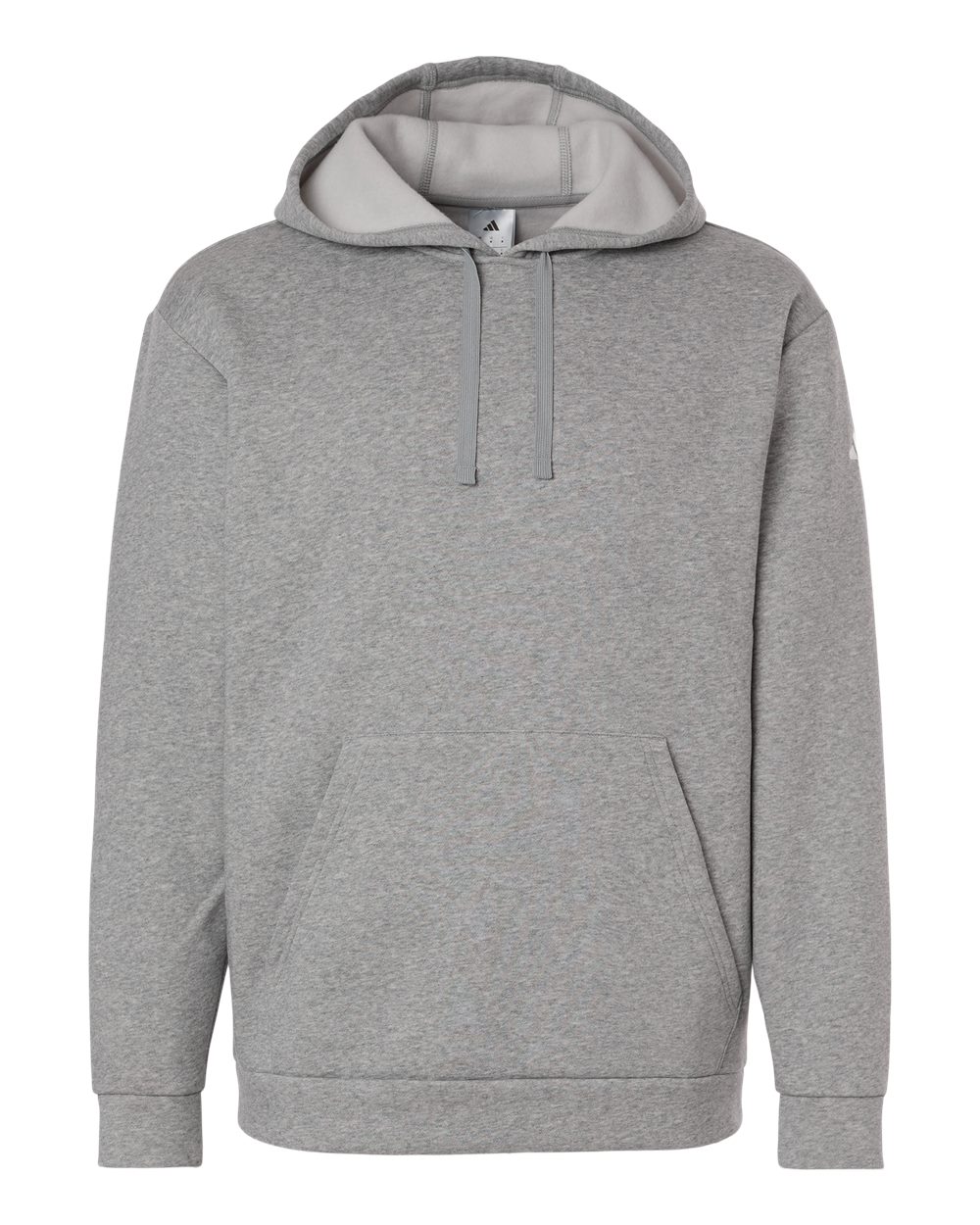 adidas Fleece Hooded Sweatshirt in Medium Grey Heather/ White - custom logo apparel by Buckeye Branding Co.