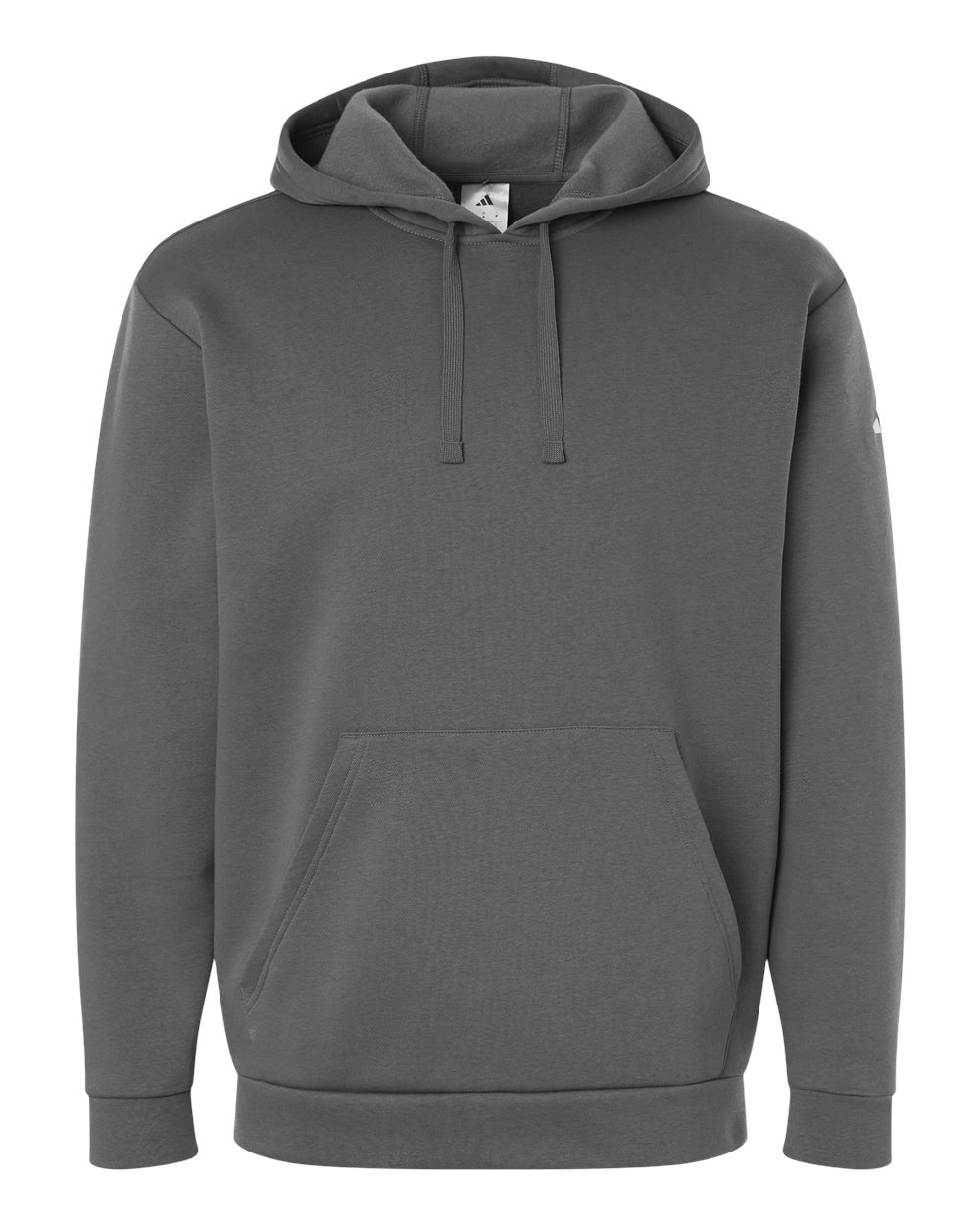 adidas Fleece Hooded Sweatshirt in Team Grey Four/ White - custom logo apparel by Buckeye Branding Co.