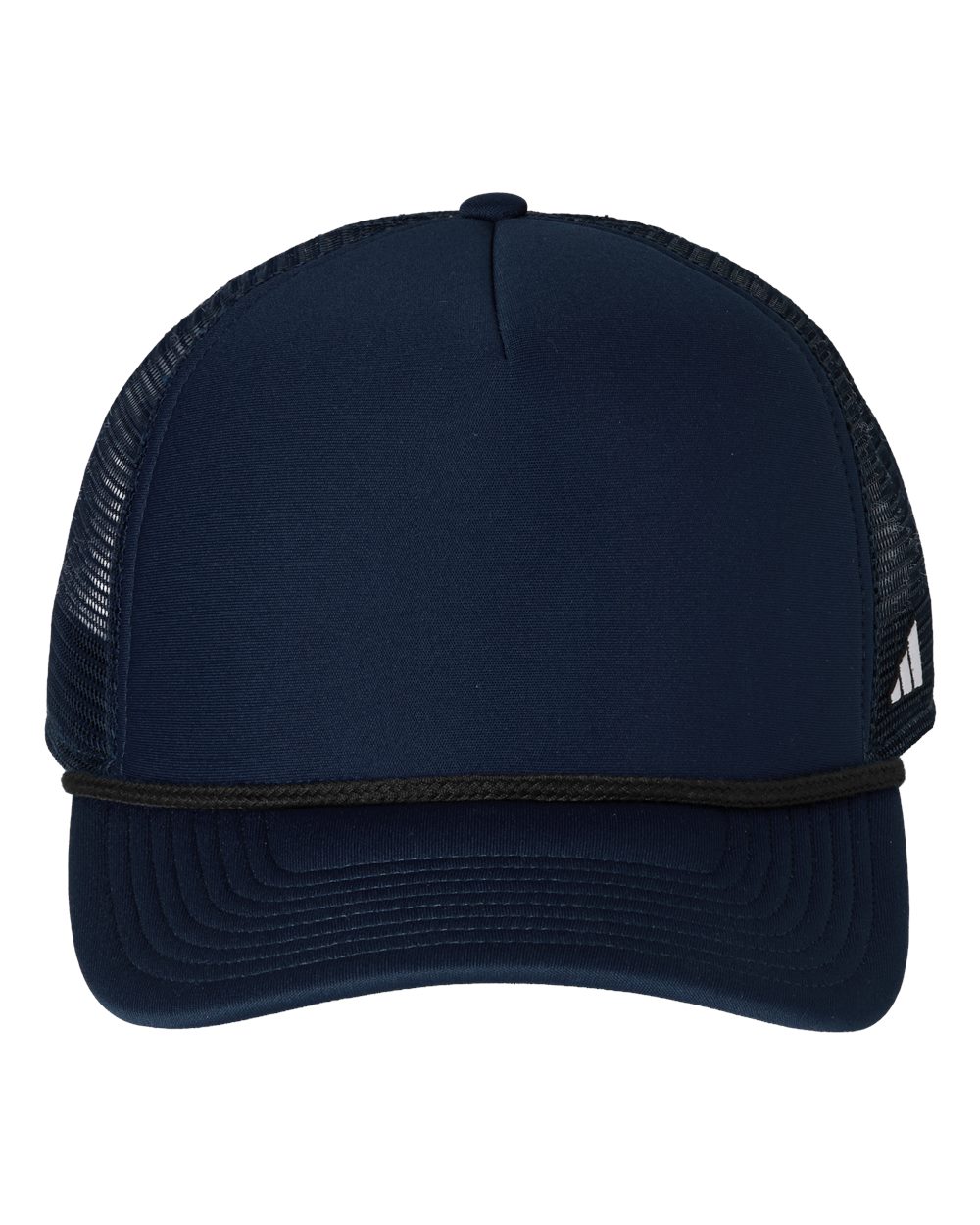 adidas Fundamental Dispatch Trucker Cap in Team Navy Blue/Black/White - custom logo hat by Buckeye Branding Co.