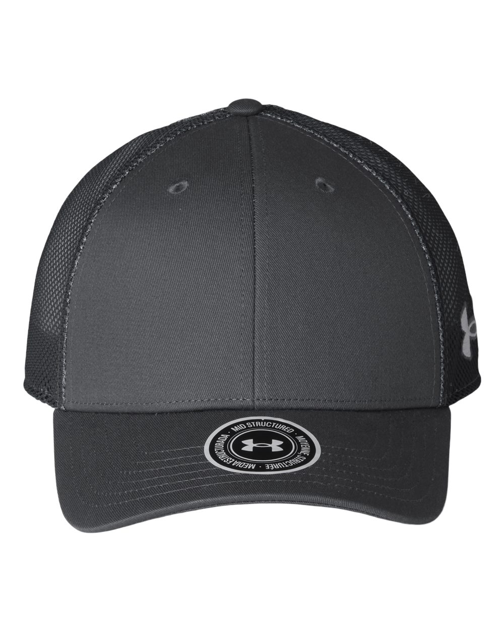 Under Armour Team Mid Trucker Cap in Castlerock/Castlerock/White - custom logo hat by Buckeye Branding Co.