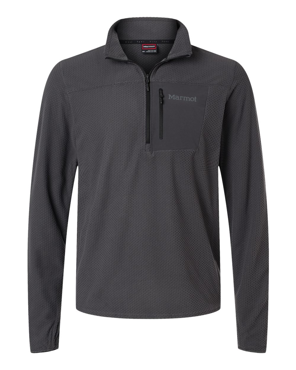Marmot Men's Air Fleece Quarter-Zip Pullover in Blackened - custom logo apparel by Buckeye Branding Co.