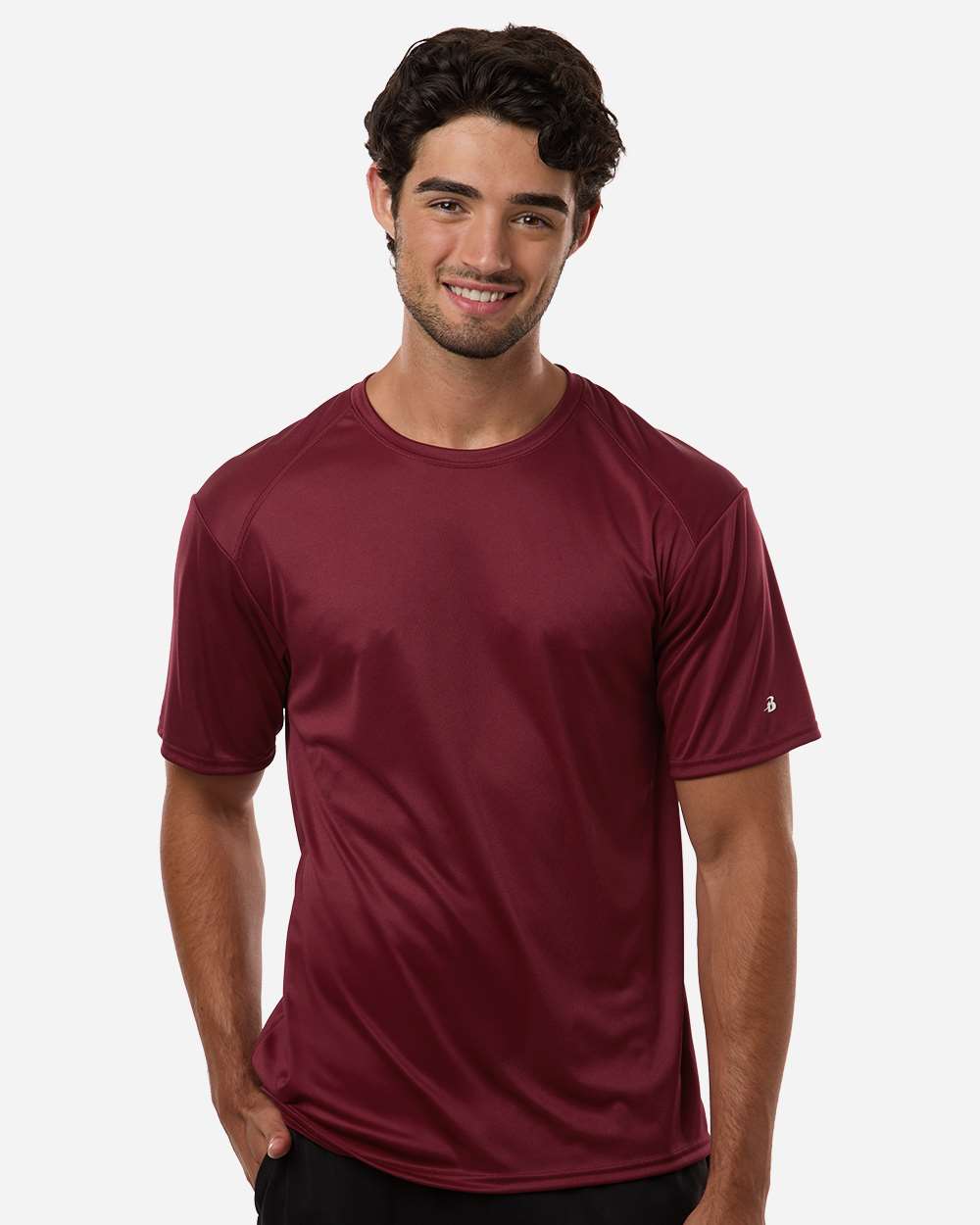 Badger B-Core Moisture-Wicking Tee on model