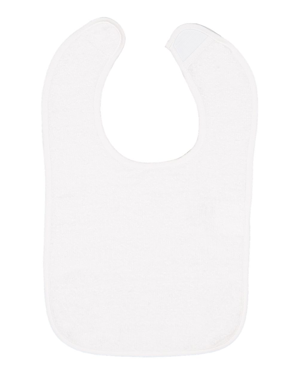 Design Your Own Baby Bib - Terry with Trim in White
