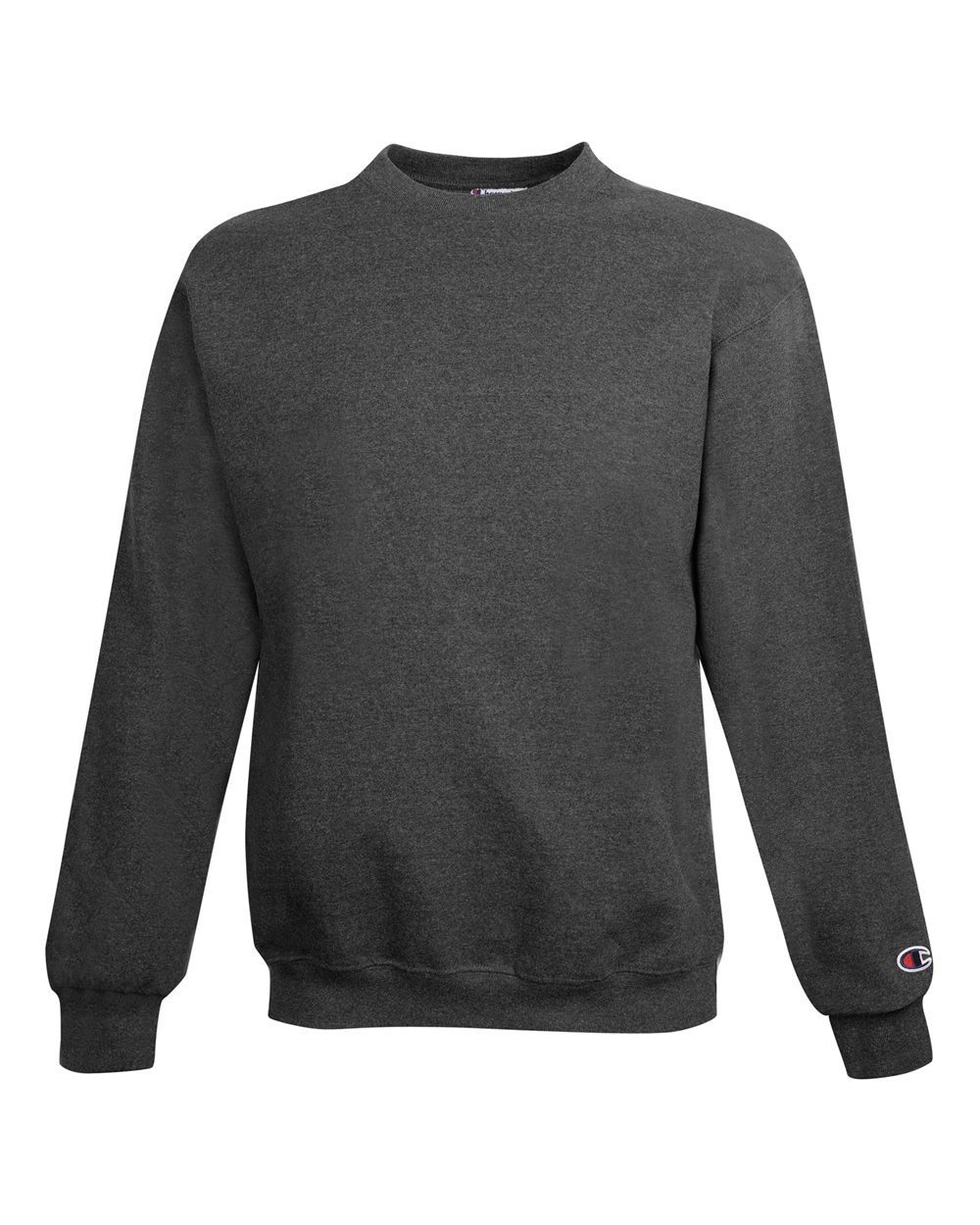 Champion Powerblend Crewneck Sweatshirt in Charcoal Heather - custom logo apparel by Buckeye Branding Co.