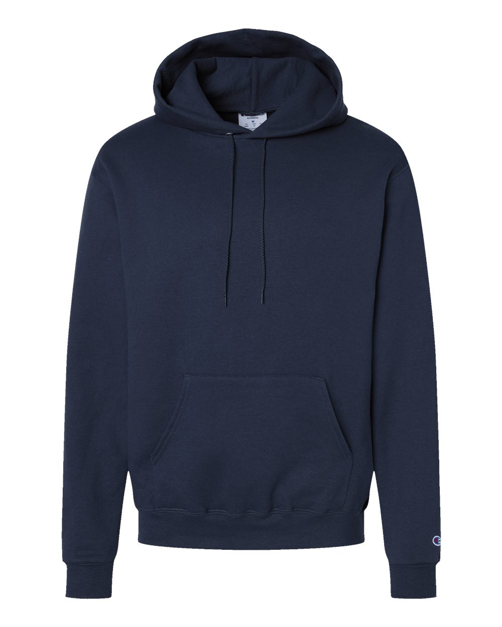 Champion Powerblend Hooded Sweatshirt in Navy - custom logo apparel by Buckeye Branding Co.