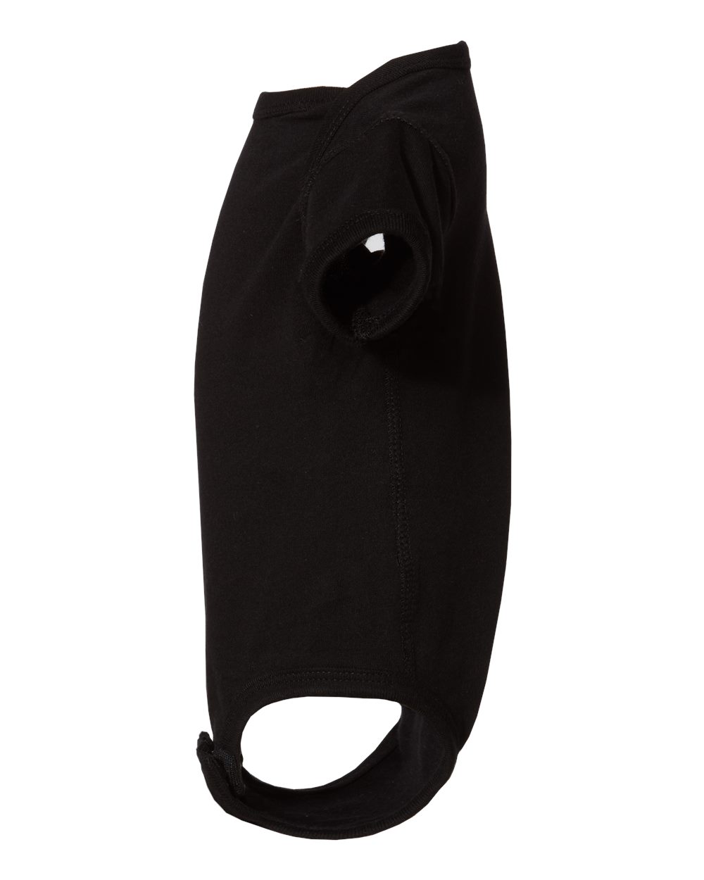 Fine jersey baby bodysuit in Black - side view