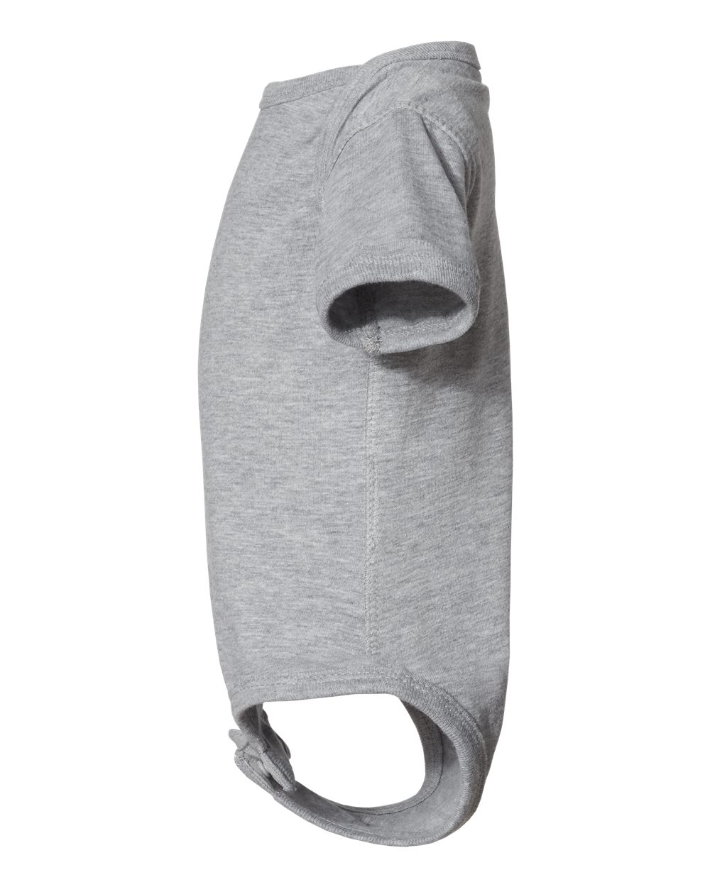 Fine jersey baby bodysuit in Heather - side view