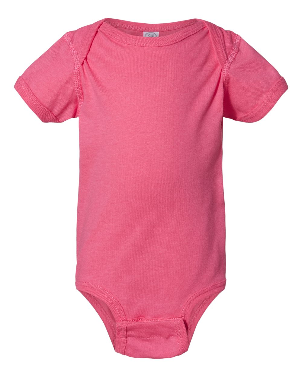 Fine jersey baby bodysuit in Hot Pink