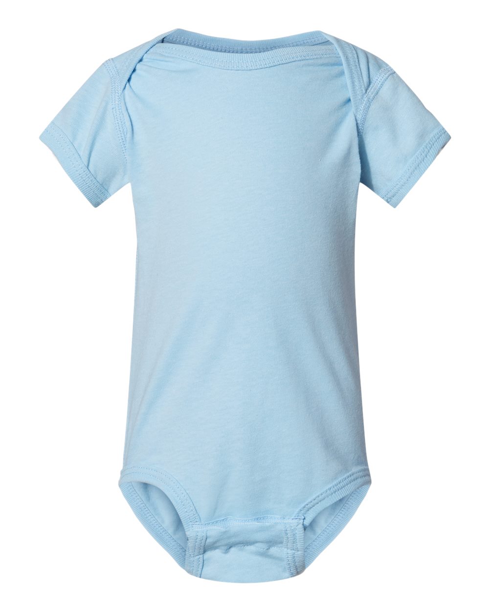 Fine jersey baby bodysuit in Light Blue