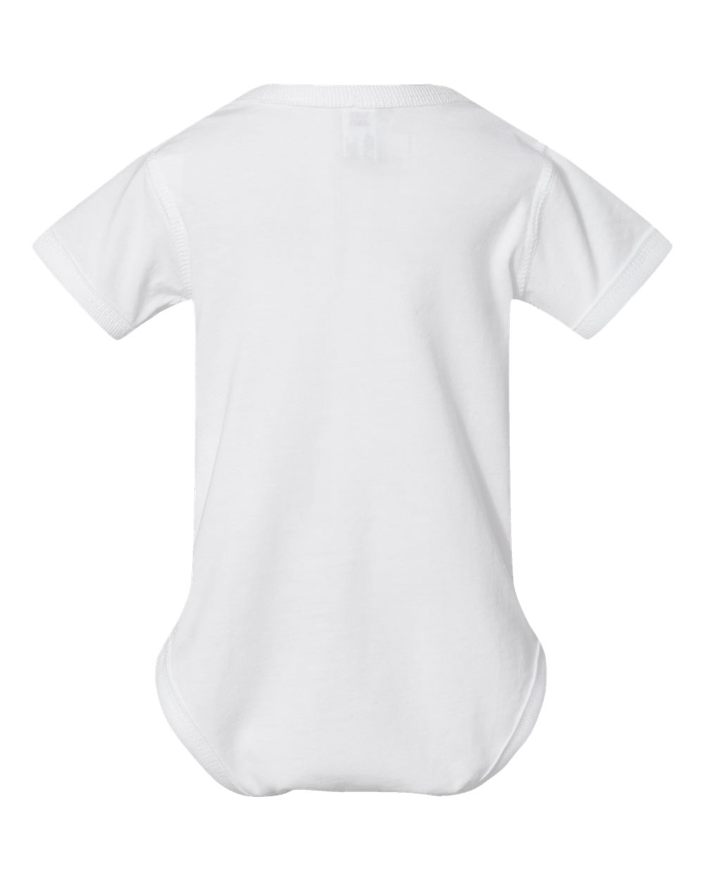 Fine jersey baby bodysuit in White - back view
