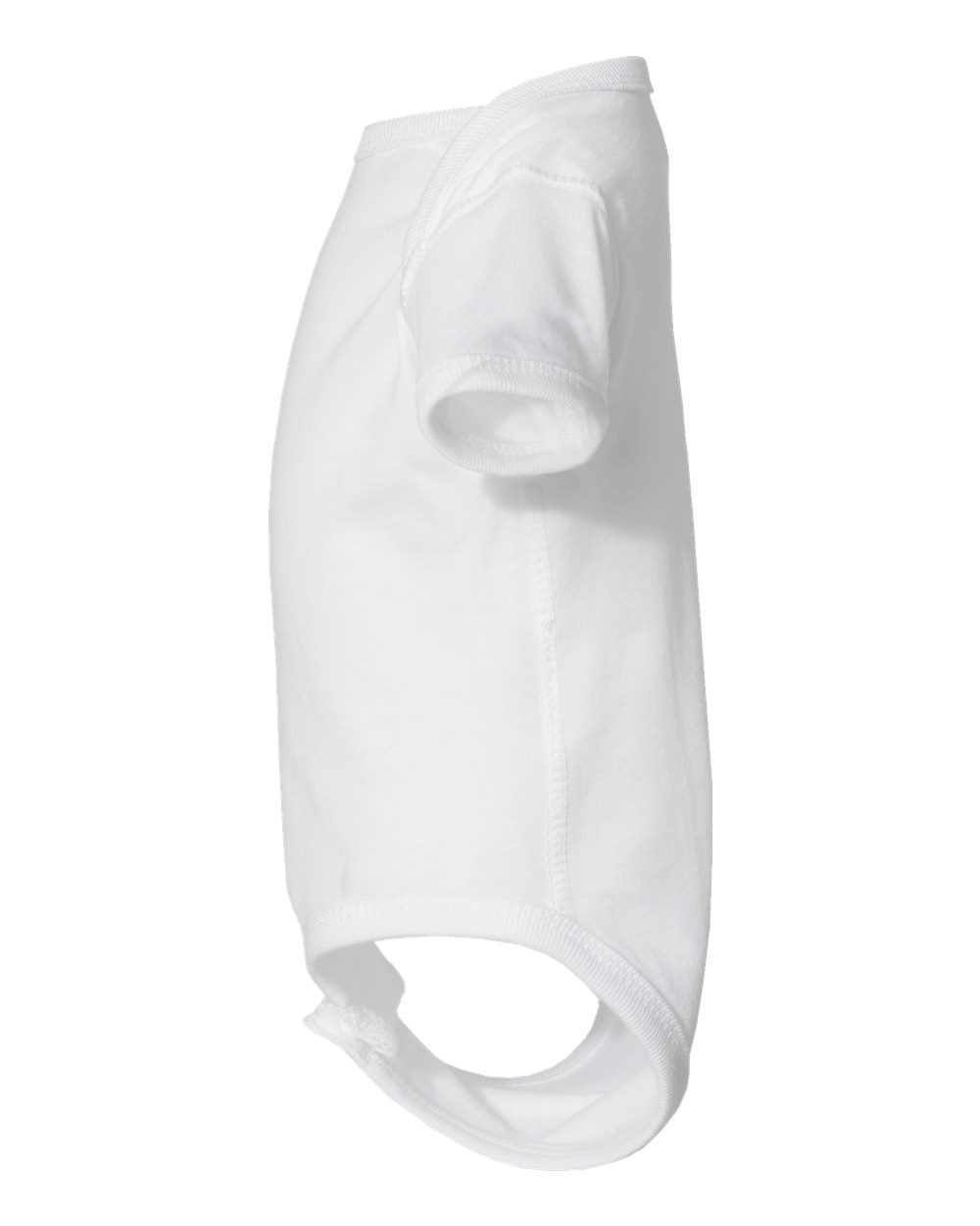 Fine jersey baby bodysuit in White - side view