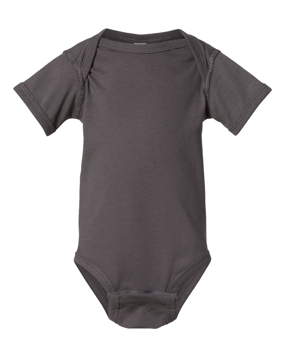 Fine jersey baby bodysuit in Charcoal