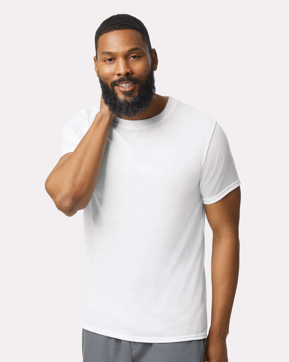 Gildan Performance Moisture-Wicking Tee on model