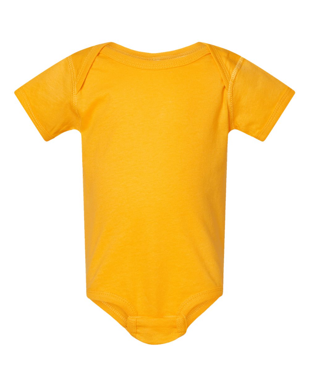 Fine jersey baby bodysuit in Gold