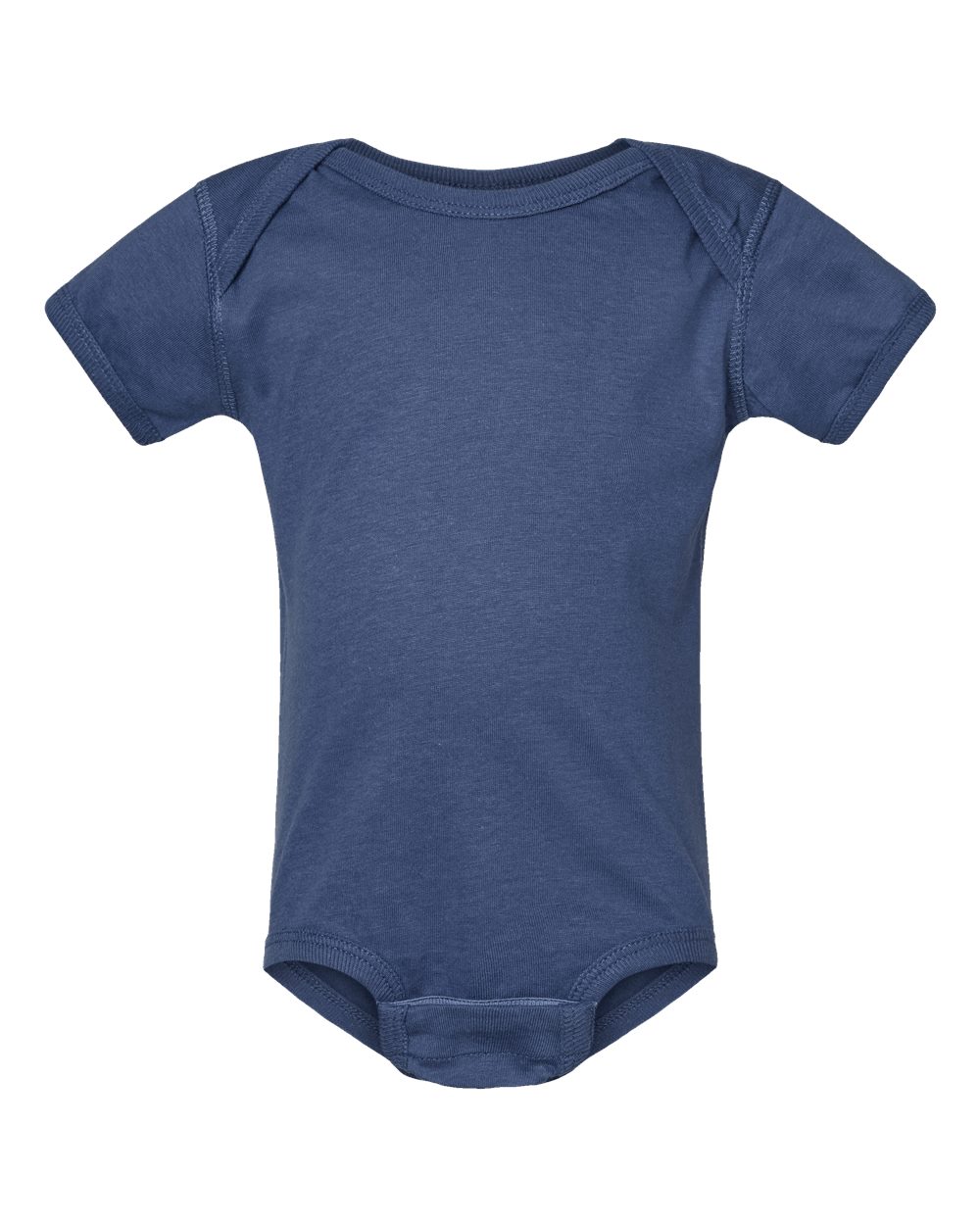 Fine jersey baby bodysuit in Indigo