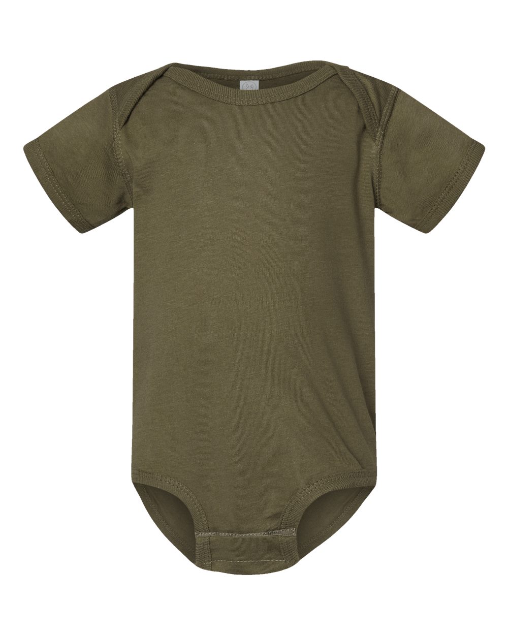 Fine jersey baby bodysuit in Military Green