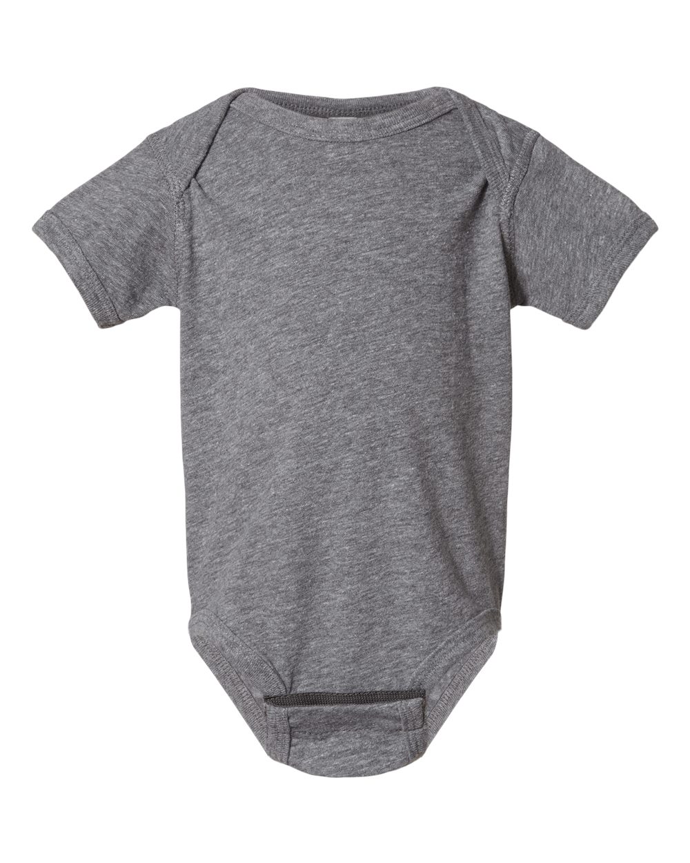 Fine jersey baby bodysuit in Granite Heather