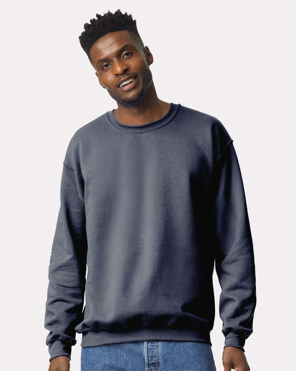 Gildan Heavy Blend Crewneck Sweatshirt on model