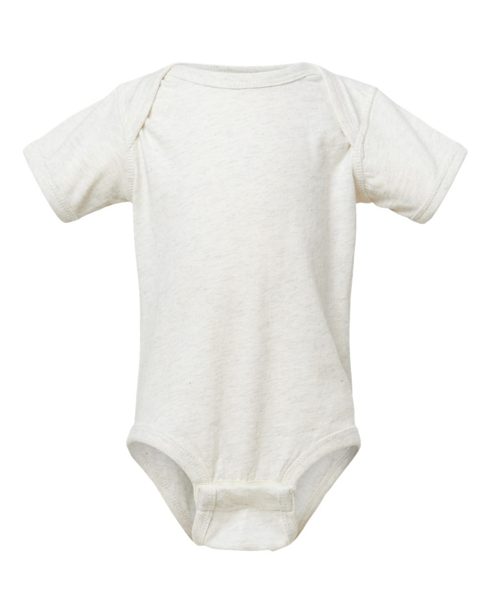 Fine jersey baby bodysuit in Natural Heather