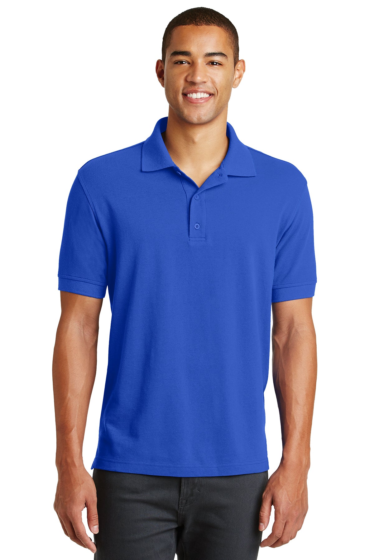 Eddie Bauer Cotton Pique Polo in Brilliant Blue - custom logo apparel by Buckeye Branding Co.