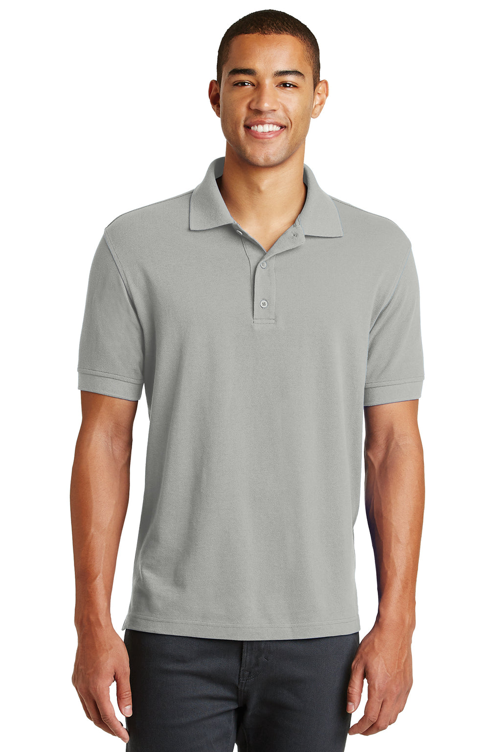 Eddie Bauer Cotton Pique Polo in Chrome - custom logo apparel by Buckeye Branding Co.
