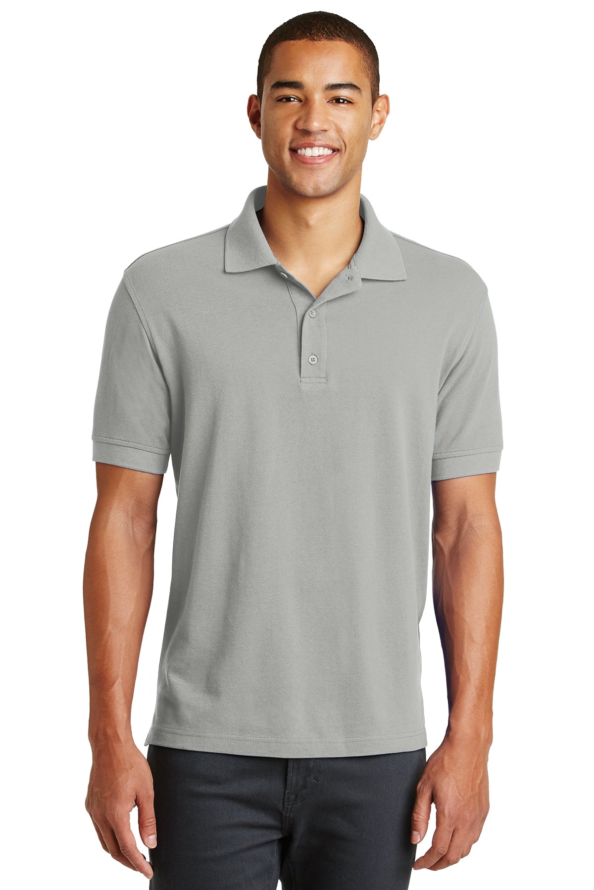 Eddie Bauer Cotton Pique Polo in Chrome - custom logo apparel by Buckeye Branding Co.