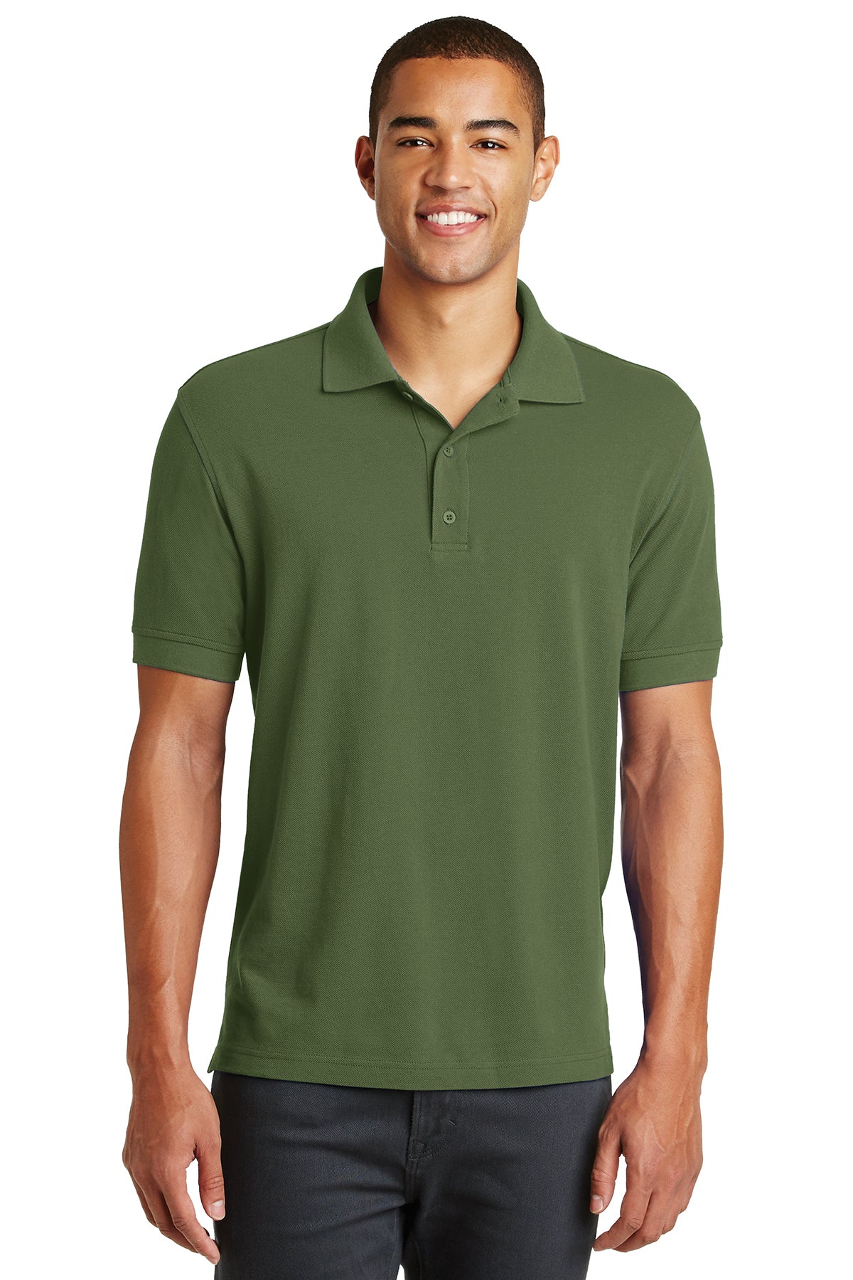Eddie Bauer Cotton Pique Polo in Evergreen - custom logo apparel by Buckeye Branding Co.