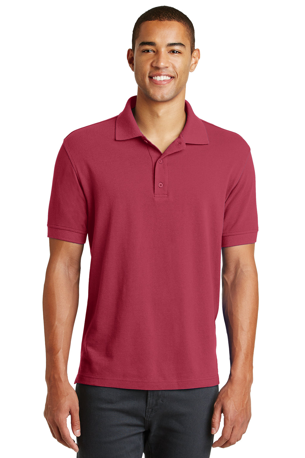 Eddie Bauer Cotton Pique Polo in Red Rhubarb - custom logo apparel by Buckeye Branding Co.