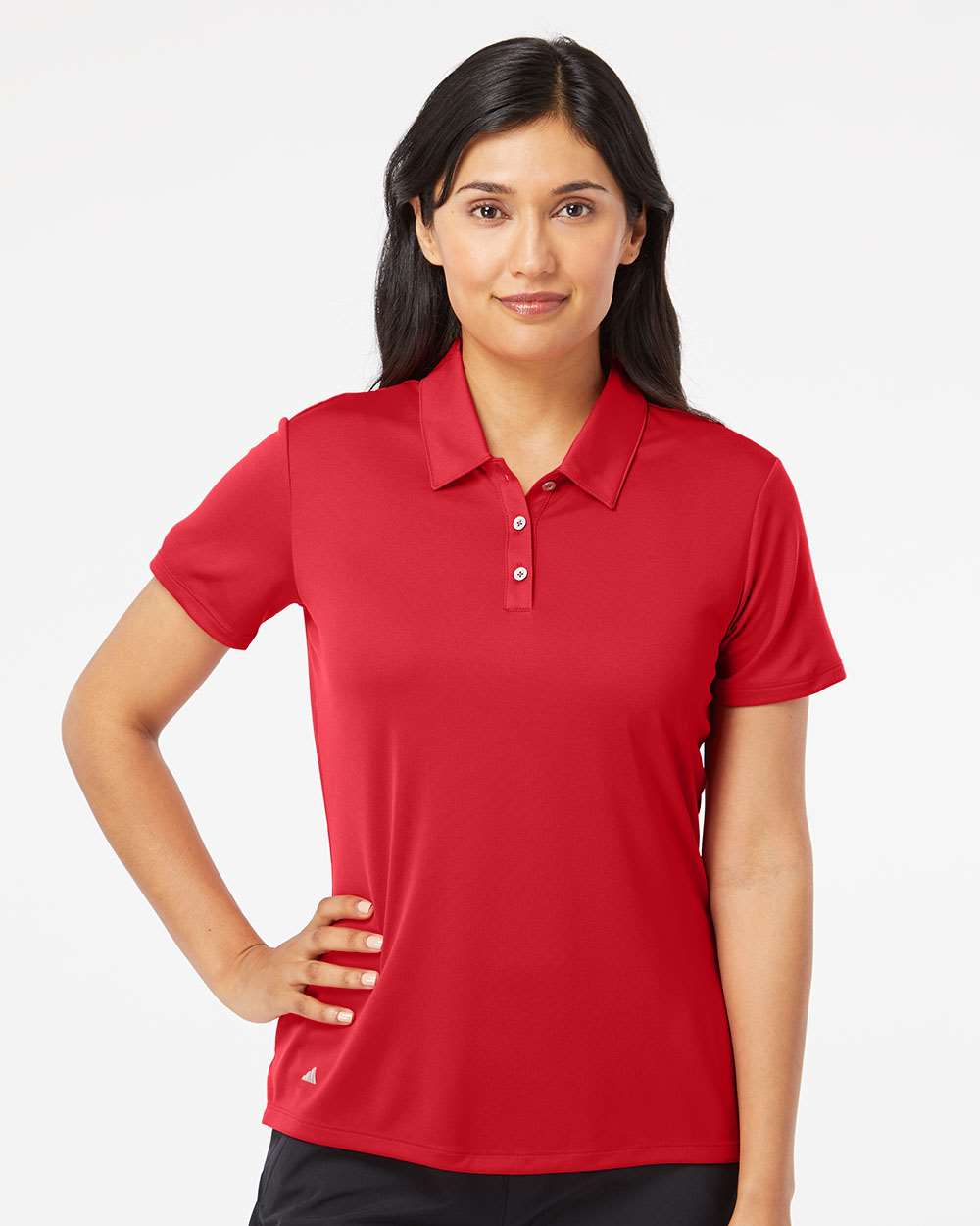 adidas Women's Performance Polo in Collegiate Red - custom logo apparel by Buckeye Branding Co.