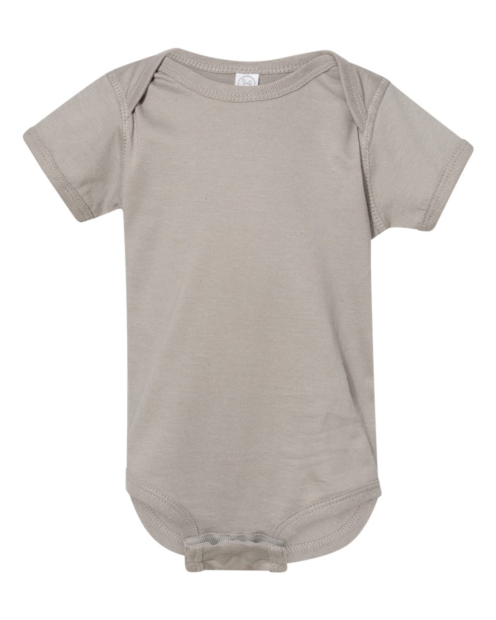 Fine jersey baby bodysuit in Titanium