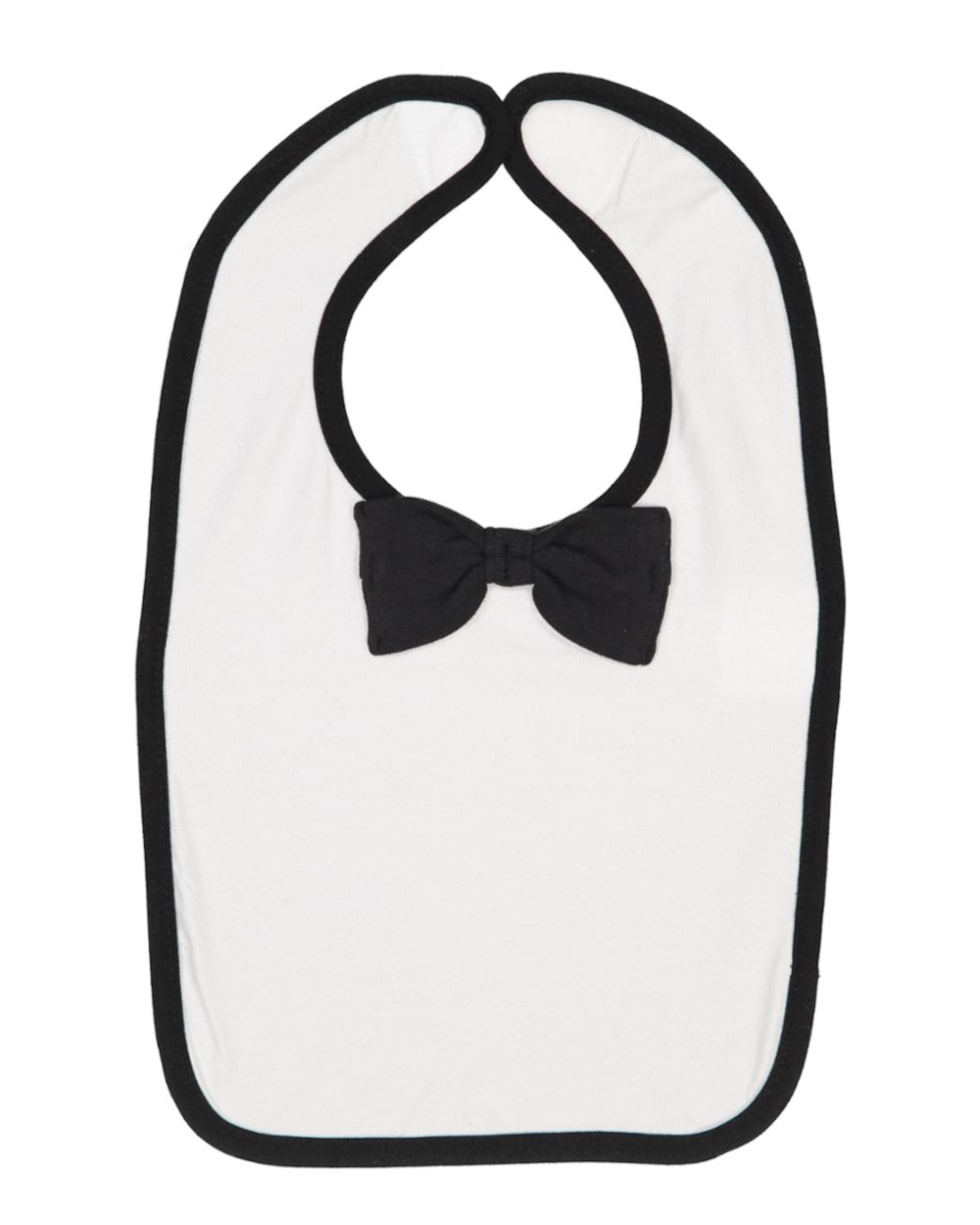Design Your Own Baby Bib - Bow Tie in White/Black