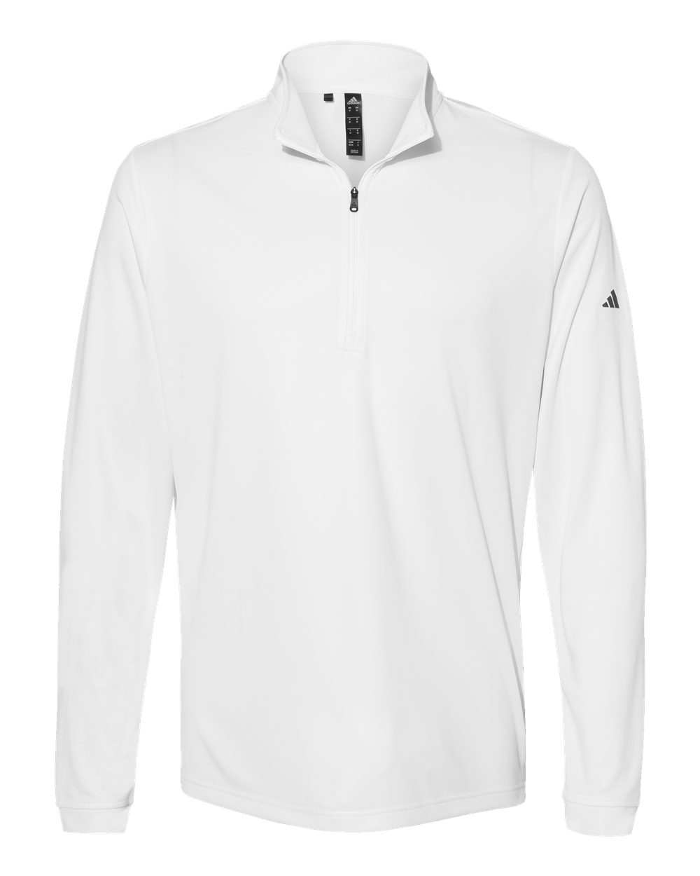 adidas Ultimate365 Lightweight Quarter-Zip Pullover in White - custom logo apparel by Buckeye Branding Co.
