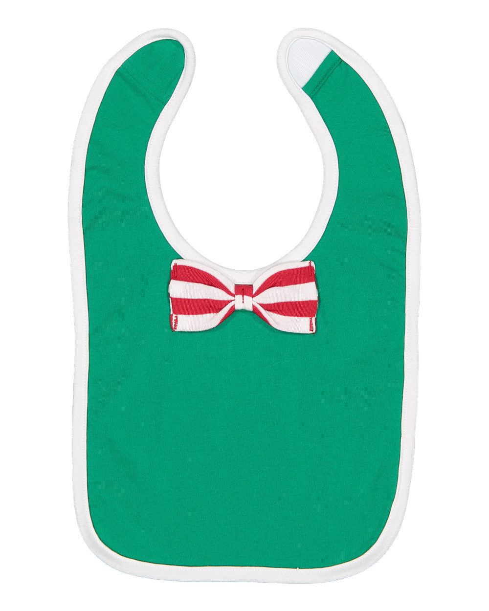 Design Your Own Baby Bib - Bow Tie in Kelly/White/Red-White Stripe