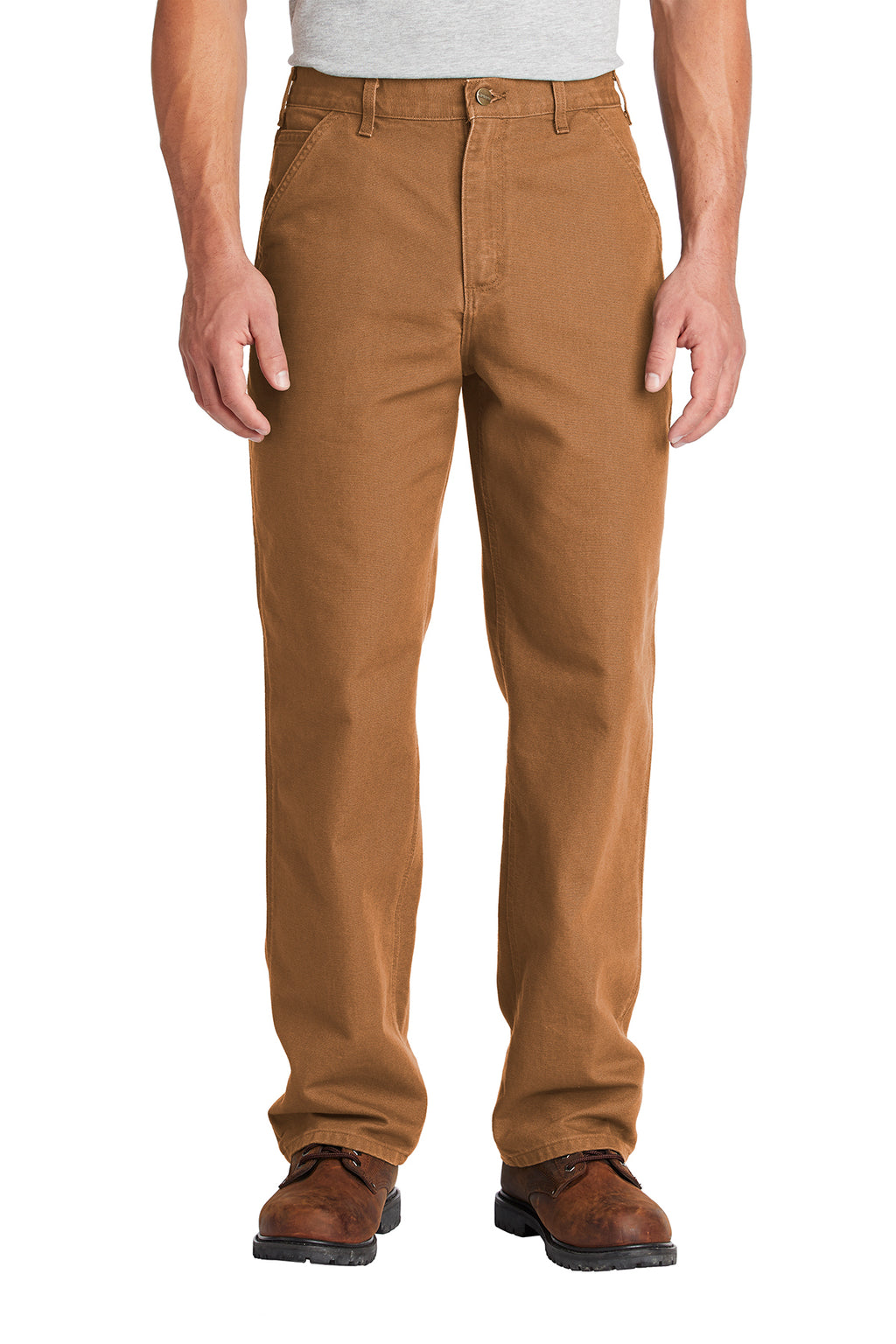 Carhartt Washed-Duck Work Dungaree in Carhartt Brown - custom logo apparel by Buckeye Branding Co.