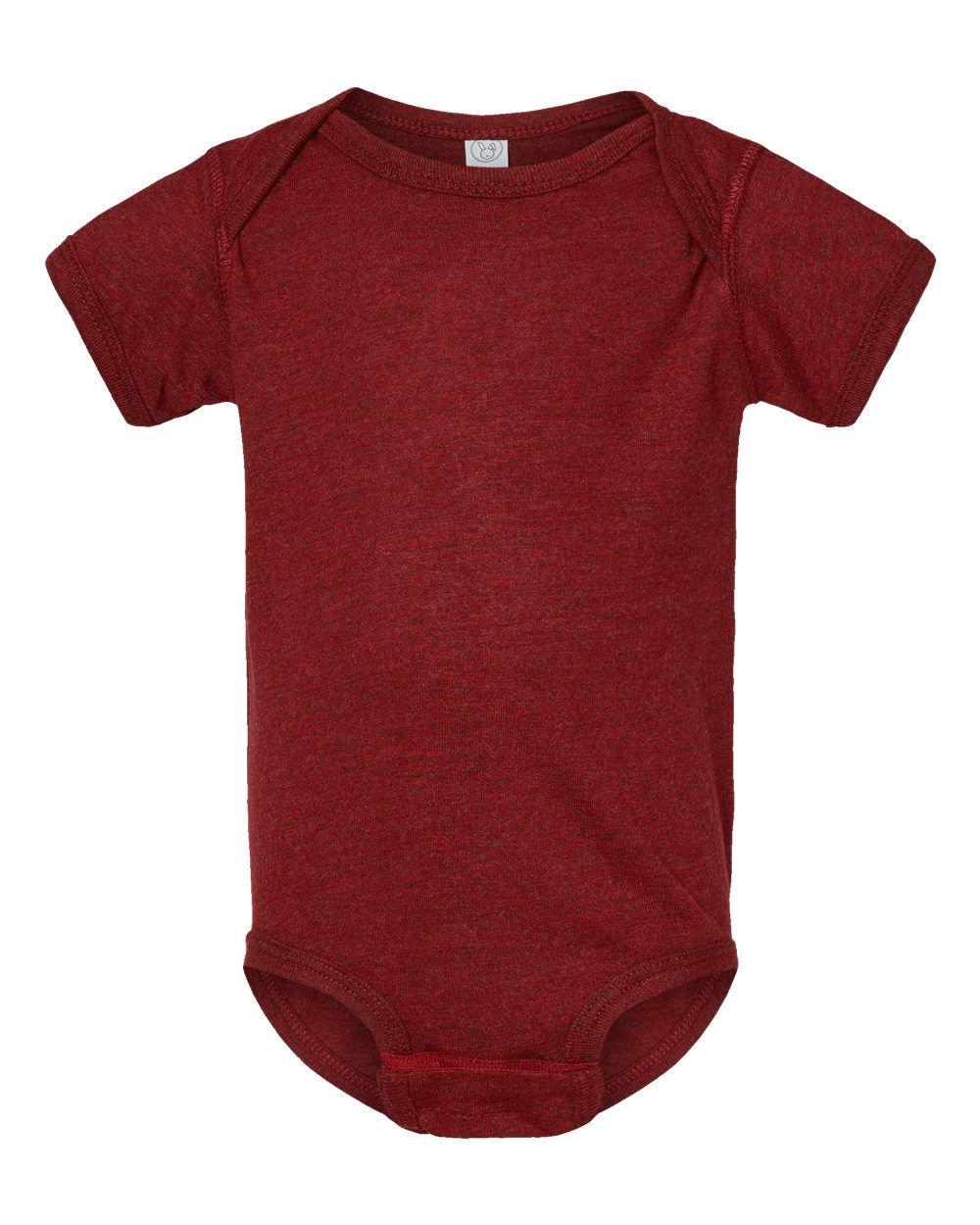 Fine jersey baby bodysuit in Cardinal Blackout