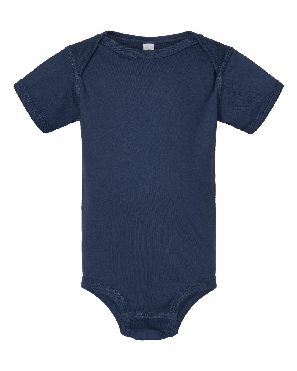 Fine jersey baby bodysuit in Denim