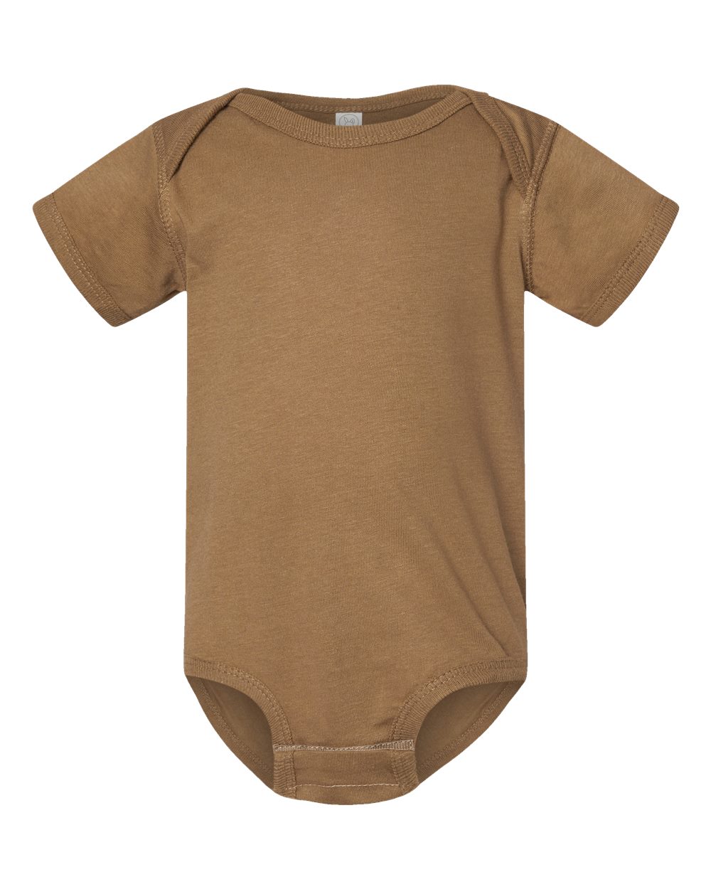Fine jersey baby bodysuit in Coyote Brown