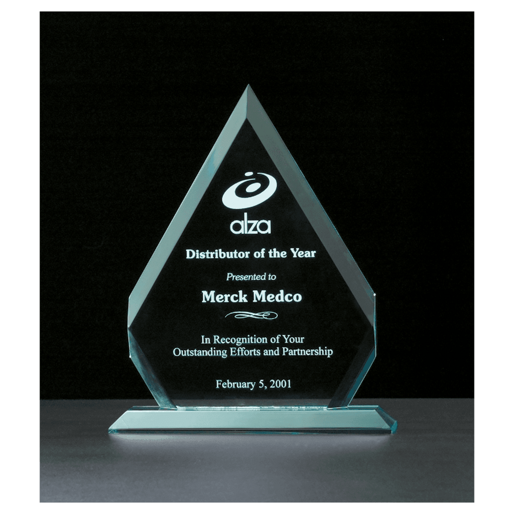 8 1/8" x 9 3/4" Arrow Jade Acrylic Award, product photo