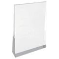 4 1/2" x 7" Silver Acrylic Wedge