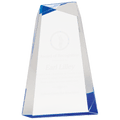 9" Blue Facet Wedge Acrylic