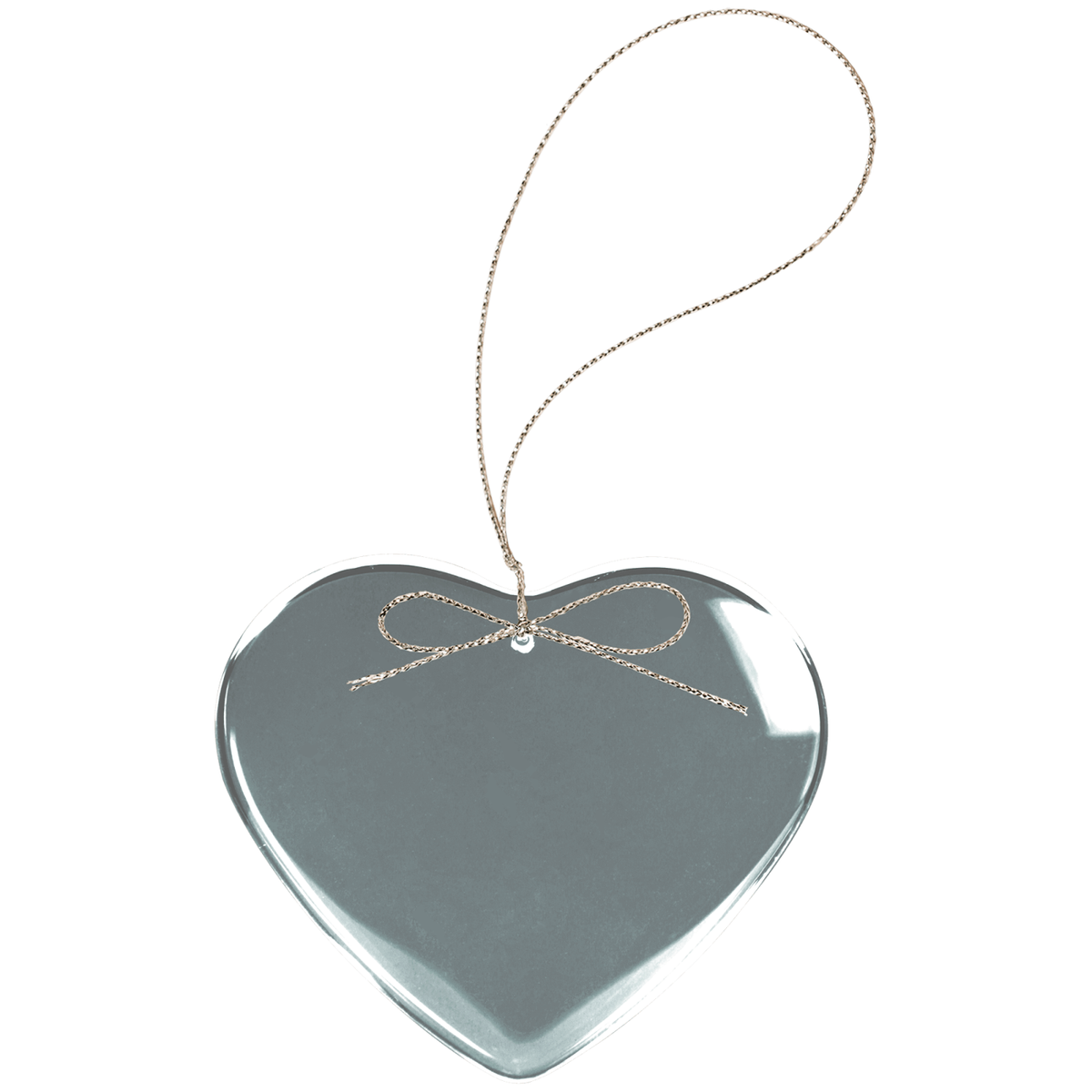 Engraved "Our First Christmas" Wedding Ornament, blank before personalization