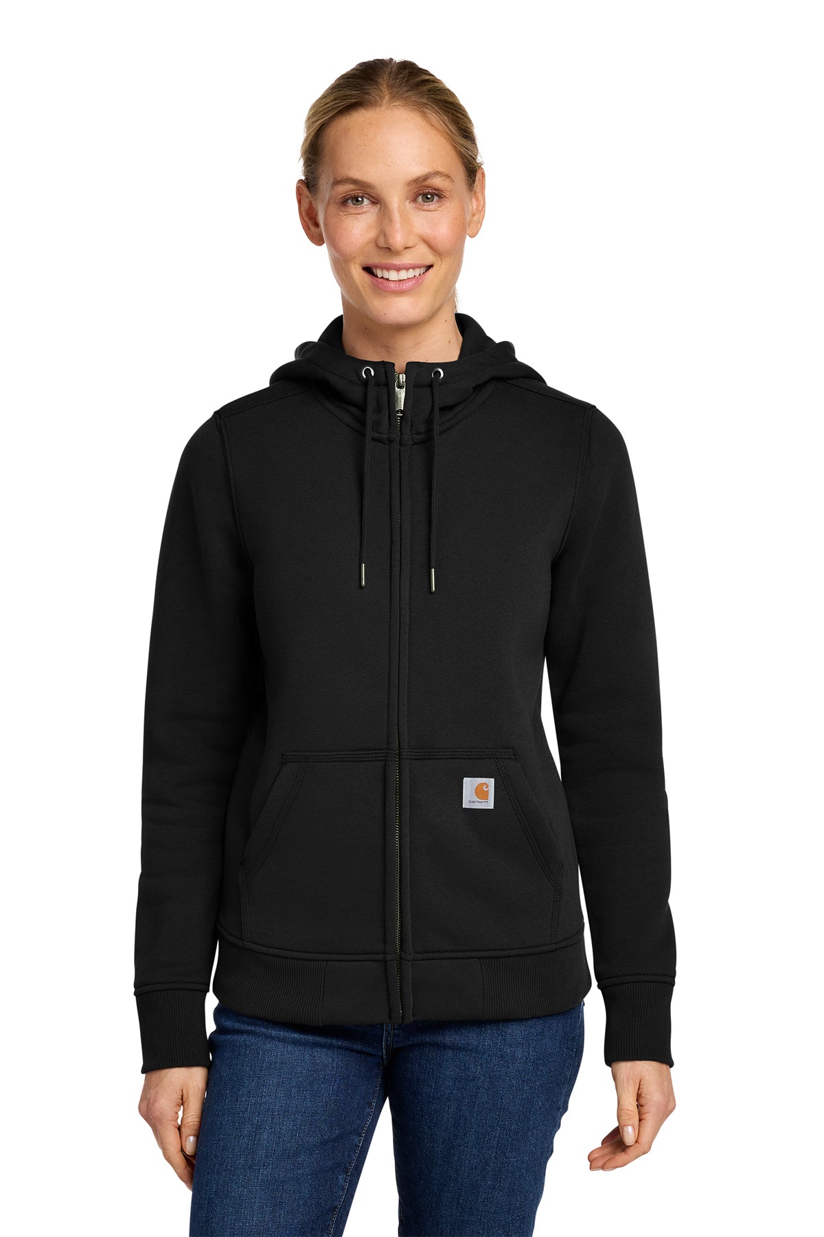 Carhartt Women's Clarksburg Full-Zip Hoodie in Black - custom logo apparel by Buckeye Branding Co.