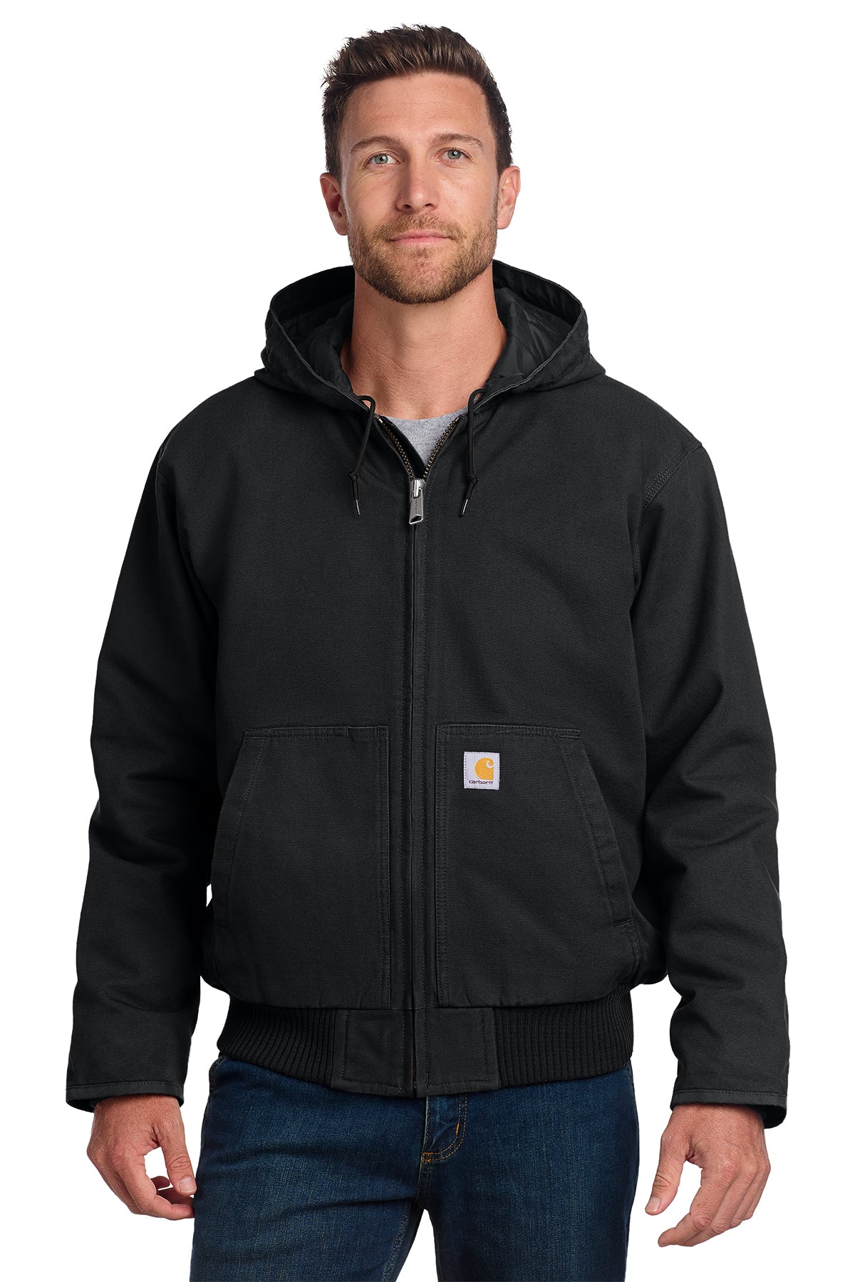 Carhartt Washed Duck Active Jac in Black - custom logo apparel by Buckeye Branding Co.