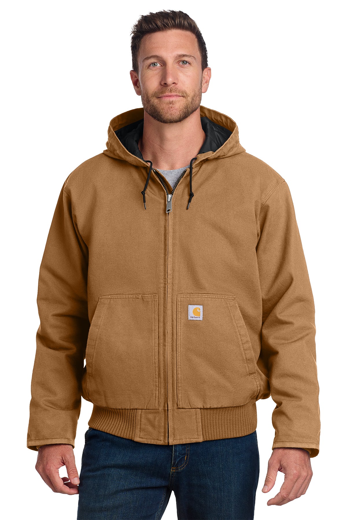 Carhartt Washed Duck Active Jac in Carhartt Brown - custom logo apparel by Buckeye Branding Co.